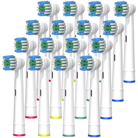 20 Stück Aufsteckbürsten Kompatibel mit Oral B Aufsteckbürsten,Professionelle Elektrische Bürstenköpfe für Oral B Ersatzköpfe Refill Pro 500/1000/1500/3000/3757/5000/7000/7500/8000 Jec-B