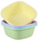 Ponpong 30.5cm Square Plastic Washing Up Bowls, Coloured Small Square Wash Basins, Set of 4