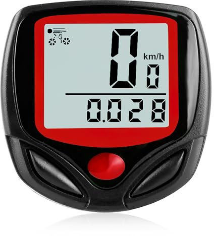 Digitaler Fahrradcomputer Drahtlos,Drahtlos Fahrradtacho, Wasserdicht Kabellos Kilometerzähler,Fahrrad Geschwindigkeitsmesser,Fahrradcomputer Kabellos,Kilometerzähler Fahrrad,Multifunktionaler
