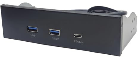 PAGJHRFJG USB Front Panel for PC 2 Port USB 3.2 GEN1 5Gbps + 1 Port TYPE-C 10Gbps/20Gbps Hub for Desktop 5.25inch Floppy Drive Bay