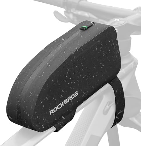 ROCKBROS Borsa Telaio Bici Impermeabile, Borsa Tubo Anteriore Antigraffio, Borsello Telaio Tubo Orizzontale per MTB, Gravel, Bici da Corsa, 1.6L, Mantiene la Forma