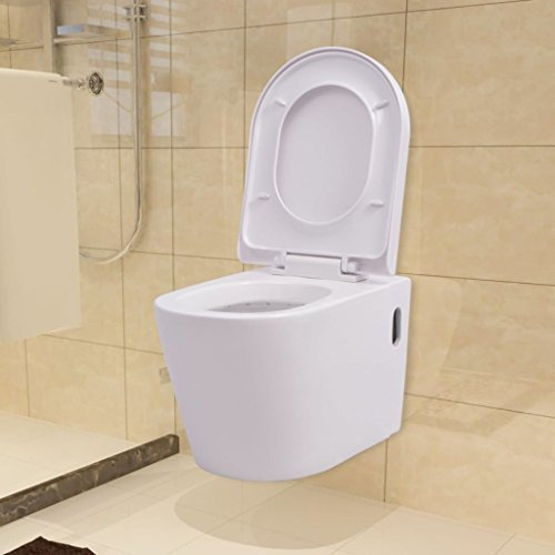 Snsowed WC Sospeso in Ceramica Bianca,Articoli di ferramenta,Prodotti Idraulici,Articoli Idraulici,WC e Bidet,WC-244270