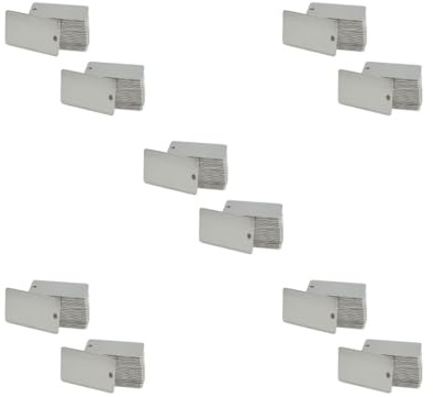 5 set di 50 piastre in metallo con foro per piante, alberi, test serre