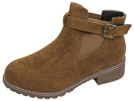 Botas Montaña,Botas de Montaña Mujer Comodos Casual Suela Antideslizante Botines Western Botines Trekking Aire Libre Zapatos Chunkyrayan Outdoor