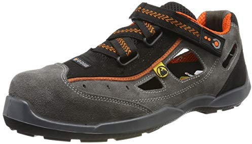BASE Protection Aerobic S1P ESD SRC Zapato de Seguridad, Talla: 43, Color: Gris/Naranja, B0617GOR43