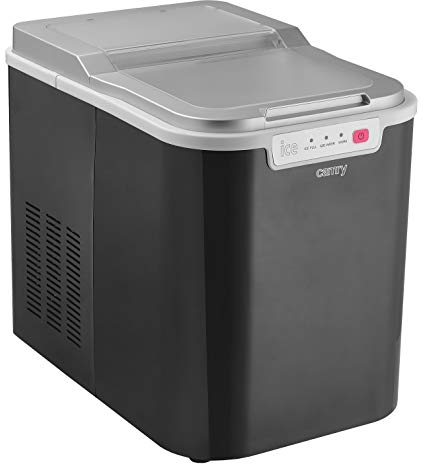 Camry CR 8073 Máquina de Hielo Doméstica, Cubitos de Hielo en 10 Minutos, 12 kg en 24 h, Depósito 2,2 L, Silenciosa, con Pala y Cesta para Hielo