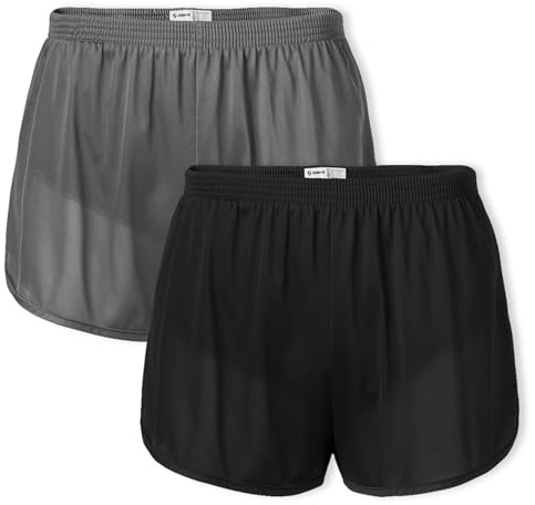 SOFFE Pantaloncini da Corsa Ranger Panty, Nero/Canna di Fucile (Confezione da 2), S Uomo