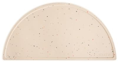 Mushie Silicone Placemat for Kids | Non-Slip Design | Material: Food-Grade Silicone | Easy-to-Clean & Stain Resistant | BPA & Phthalate Free (Vanilla Confetti)