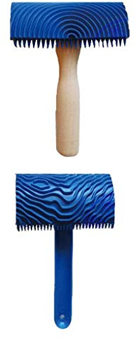 Tubayia 2 Stück Gummi Farbroller Farbwalze Strukturwalze Effektwalze für DIY Wand Dekoration