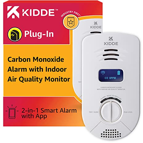 Kidde Smart Carbon Monoxide Detector & Indoor Air Quality Monitor, Plug-In, WiFi, Alexa Compatible Device, Voice & App Alerts