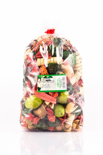 Potpourri Profumato al Gelsomino - Pacchetto Grande 1100 ml ≈ 150-190 g | Decorazione Floreale per la Casa | Fiori Secchi per Vaso, Soggiorno, Camera da Letto, Bagno | Fragranza Sottile di Gelsomino