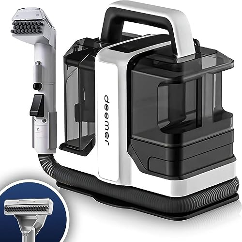 Deemer Teppichreiniger Waschsauger, Nasssauger Polsterreiniger Gerät, Starke 750W Reinigung für Flecken in Teppichen, Autositzen, Treppen und Mehr