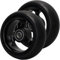 4-Zoll-Rollstuhl-Ersatz-Vorderräder, Rutschfeste Pu-Rolle Für Sportrollstuhl, Spurlos, 2 Stück/Black/100Mm/4In