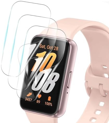 [5pcs] film d'Hydrogel Protecteur d'écran pour Samsung Galaxy Fit 3, Protection d'écran transparente flexible HD TPU [sensibilité du toucher] [pas de bulles]