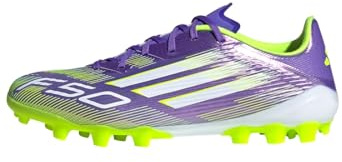 Adidas Unisex Adulto F50 League Artificial Ground Football Boots, Purple Rush/Cloud White/Lucid Lemon, 43 1/3 EU