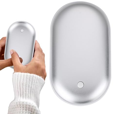 Lisutupode Calentador de manos, calentador de manos de carga USB, calentador de manos recargable, calentador de manos USB portátil con luz nocturna, calentador de manos de tamaño de bolsillo