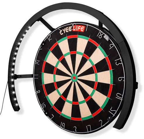 CyeeLife Iluminación LED para Diana, Sistema de iluminación LED, se Adapta de Forma Segura a Todas Las Tablas de Dardos, fácil Montaje. (Negro, 270°)