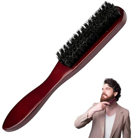 LACHT Brosse Plaquage Cheveux,Brosse Poils Sanglier,Brosse a Chignon, Brosse Barbe pour Femmes Hommes, pour Cheveux Épais, Ondulés, Secs ou Abîmés,brosse poils sanglier