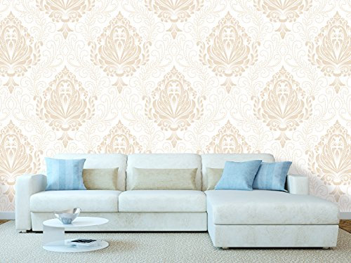 Photographic Vinyl Wallpaper and Wall Damask Stencil Floral Baroque | fotomural for Walls | Tattoo | Mural | Wallpaper | Several Measures | Decoration Dining Rooms, Rooms, Rooms... 600x300cm