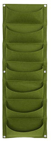 Zerodis Verticali Appeso Fioriera da Giardino Verde Piante Pot Borsa Piantare Parete in Feltro per Casa Parete Balcone Outdoor Indoor Giardino Alimentazione Pouch(7 Tasche),Coltiva La Borsa