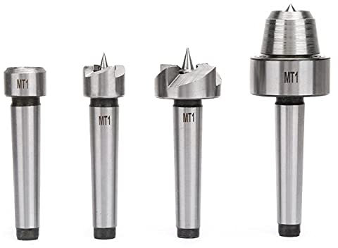 YWBL-WH 4Pcs MT1 Tour Contre Pointe Centrage Conique Tournante Outil Tournage Machines Bois Pièces Mouvement Linéaire