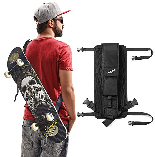 LISEFURE Skateboard Bag Skateboard Strap Backpack Universal Portable Skateboard Bag (black)