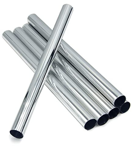 Chrome Radiator Pipe Covers - 200mm x 15mm (6 Pack)