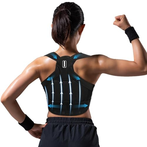 Uprite Back Brace and Posture Corrector for Women and Men, Scoliosis and Hunchback Correction, Back Straightener Posture Corrector, Spine Corrector, Support, Adjustable Posture Trainer (Large)