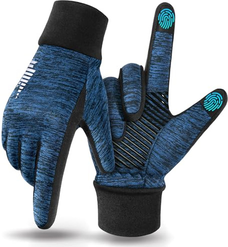 rivmount Lightweight Winter Running Gloves, Touch Screen & Anti-Slip Warm Thermal Glove Liners, Cool Weather Driving Cycling Hiking Biking Walking Sporting for Women Men