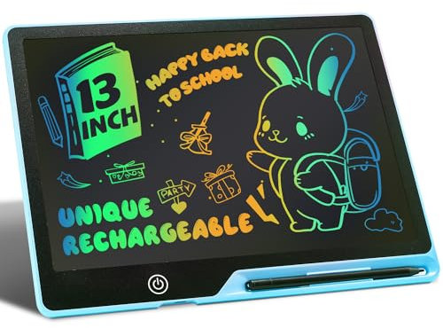 LCD Writing Board for Kids 13 Inch,Rechargeable Drawing Board Magic Board Drawing Board Kids 3+ Years, Birthday Toys for 3 4 5 6 7 8 Girls Boys