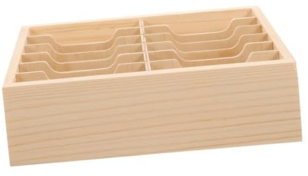 NUOBESTY Box Display Ständer Kassettentaschenfach Koffer Management Box Mehrere Holz Handyhalter Telefonaufbewahrung Organizer Holzbox Telefonzelle Hundebox Display Box