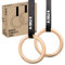 CIRKLE® | 2 Gymnastikringe aus Holz | 23 cm Durchmesser mit verstellbaren Gurten | Training, Fitness, Bodybuilding, Gym, Sport | Einfache Befestigung, maximale Sicherheit | Aerobik | OriginalCup