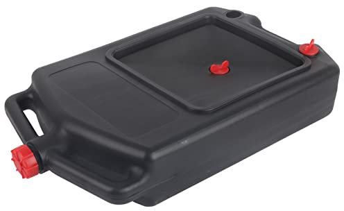 Vaschetta di scarico dell'olio da 8 litri, vaschetta di scarico dell'olio da 8 litri, vassoio per cambio olio con 3 aperture e tappi di tenuta sicuri per auto e moto