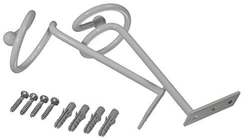 Easy-Shadow - 4 Stück Drapierhaken weiß für Vorhänge Querbehänge - Haken zur Dekoration von Stores inkl. Montagematerial - weiß