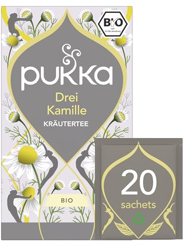 Pukka | Bio-Kräutertee Drei Kamille | Afrikanische, Ägyptische und Europäische Kamille | 20 Teebeutel