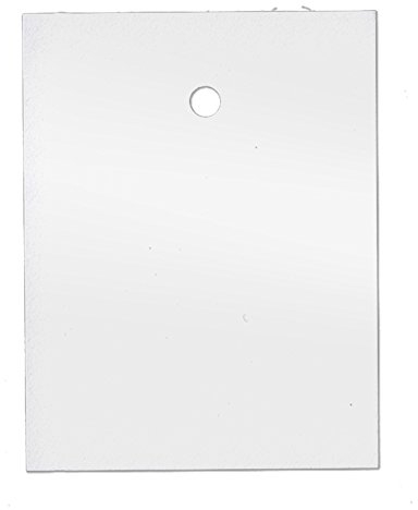 POKORNYS - 1.000 blanko Kartonetiketten mit Loch (30 x 45 mm) weiß I Einzeletiketten zum Beschriften I Preisschilder mit 3 mm Fadenlochung für Sicherheitsfäden & Heftfäden I Anhänger für Kleidung​