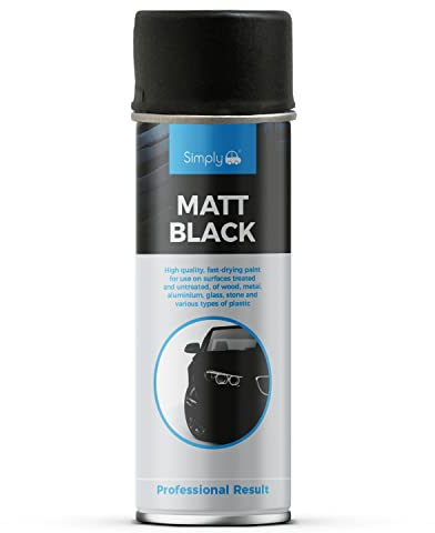Simply SP-021 Matt Black Spray Paint 500ml – Fast Drying – High Adhesion – Non-Fading & UV Resistant – Wear Resistant & Scratch Free