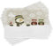ABAKUHAUS Weihnachten, Platzmatten, Tischdecoration für das Esszimmer Küche aus Waschbaren Stoff, Tannenbaum Mit Weihnacht und Geschenke Motiven Herzen Glocken und Sterne, Khaki Beige