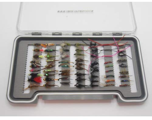 Winter Collection Trout Fishing Flies -Boxed Set-63 Flies, Good Fly Fishing Gift NBX73