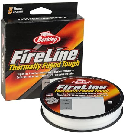 Berkley FireLine Superline Fishing Line, Crystal, 6lb, 2.7kg, 125yd, 114m, Suitable for Freshwater Environments