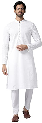 See Designs Kurta pour homme, Blanc, M