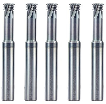 Fresa for filettatura 1PC M1.0-M12 Fresa for filettatura metrica Fresa a 3 flauto Fresa in carburo di tungsteno da 60 gradi for taglio di alluminio in metallo (Size : M1.2x0.25xD4x50)