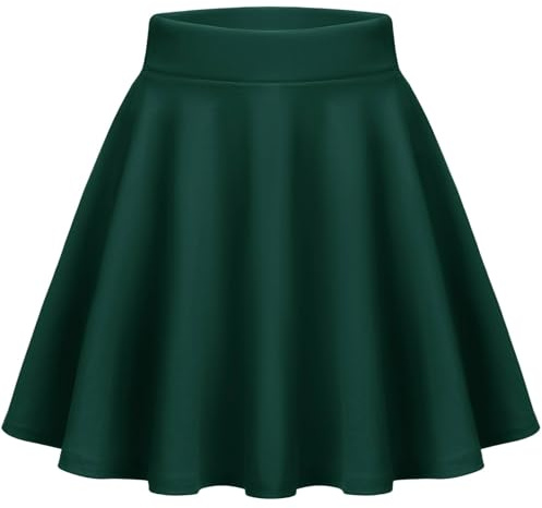 Zeagoo Jupe Courte Femme Mini Jupes Plissée Jupe Tennis Sport pour Femmes Filles Vert XXL