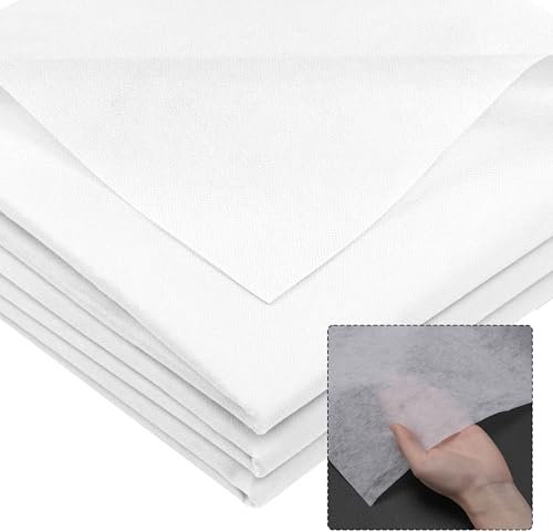 Bügelvlies Stoff 300 x 100 cm, 50g/m² Vlieseline zum Aufbügeln, Bügeleinlage Weiß, Vliesstoff Einlagestoff Leichtes Einlagestoff zum Aufbügeln für Nähhandwerk Basteln Heimwerken Stickereien (Weiß)