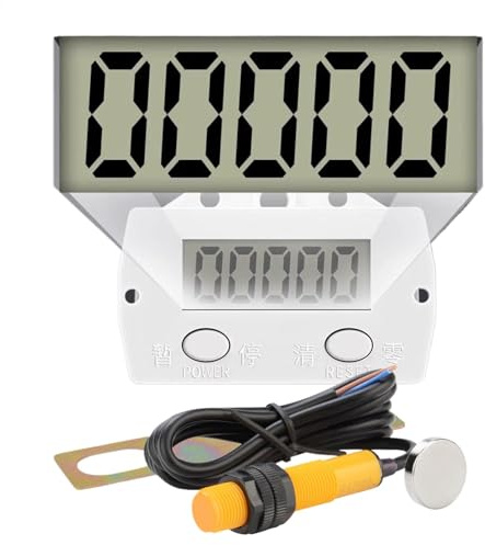 Compteur numérique - Affichage numérique électronique - Affichage numérique à 6 chiffres - Compteur manuel - Compteur de chiffres pour entraîneurs, tours, sports