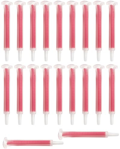 WUNZILO 20Pcs Mischerdüsen 1:1 Mischdüse Mischerspitzen Kunststoffkleber Mischrohr Mischerdüse Mixtüllen Mischdüsen Statikmischer Mischertülle MF6-16L für 2K AB-Klebestiftpistole