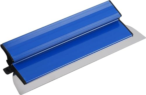 CLKE Lama da 25 cm per cartongesso, kit di cazzuola per intonaco in acciaio inox, spatola per finitura di pittura, strumenti per intonacare pareti in cemento e cemento (blu)