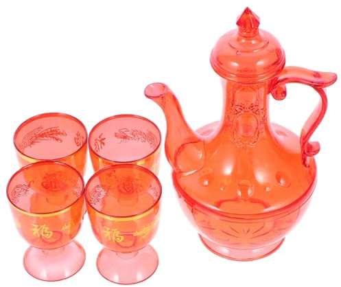 CIYODO Coppa Per Offerte e Bollitore in Plastica Robusta Da Di Buon Auspicio Vasi Di Buddha Riutilizzabili Per Meditazione Buddista Bordi Lucidati e Design