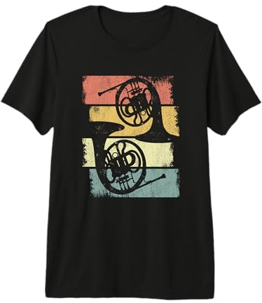 Cor d'harmonie Dessin du corniste Instrument de Musique T-Shirt Haut de Gamme