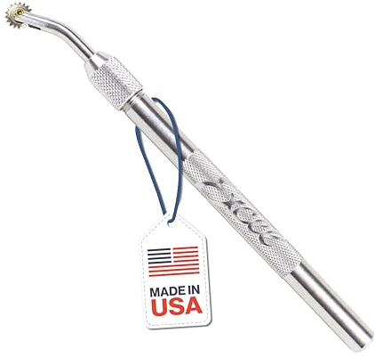 Excel Blades 7/16 inch Pounce Wheel, American Made Serrated Tracing Wheel, Perforator and Embossing Tool